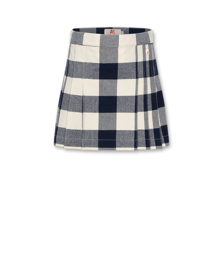 skirt plaid pleated - classic navy