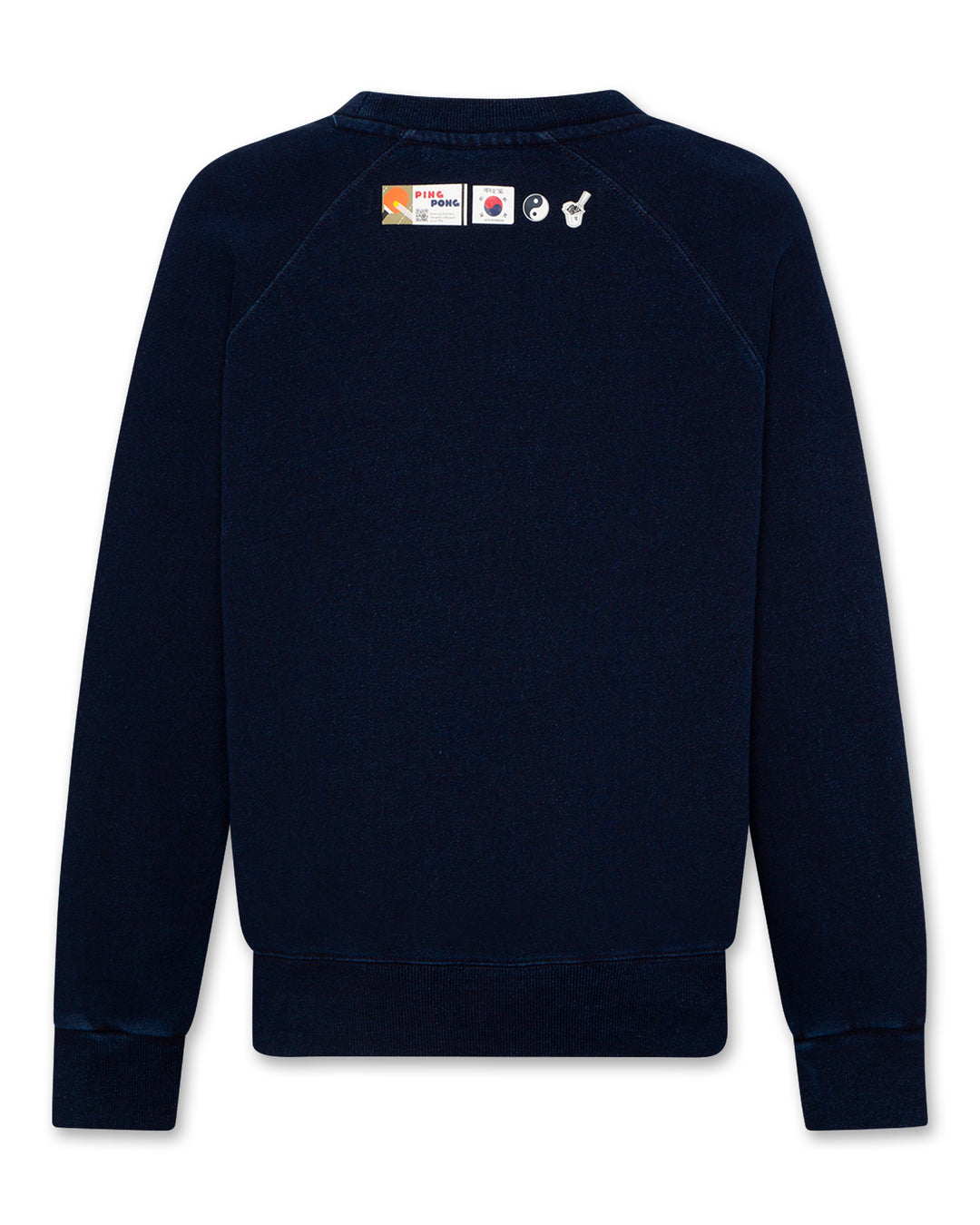 top l/s denim sweatshirt - wash rinse