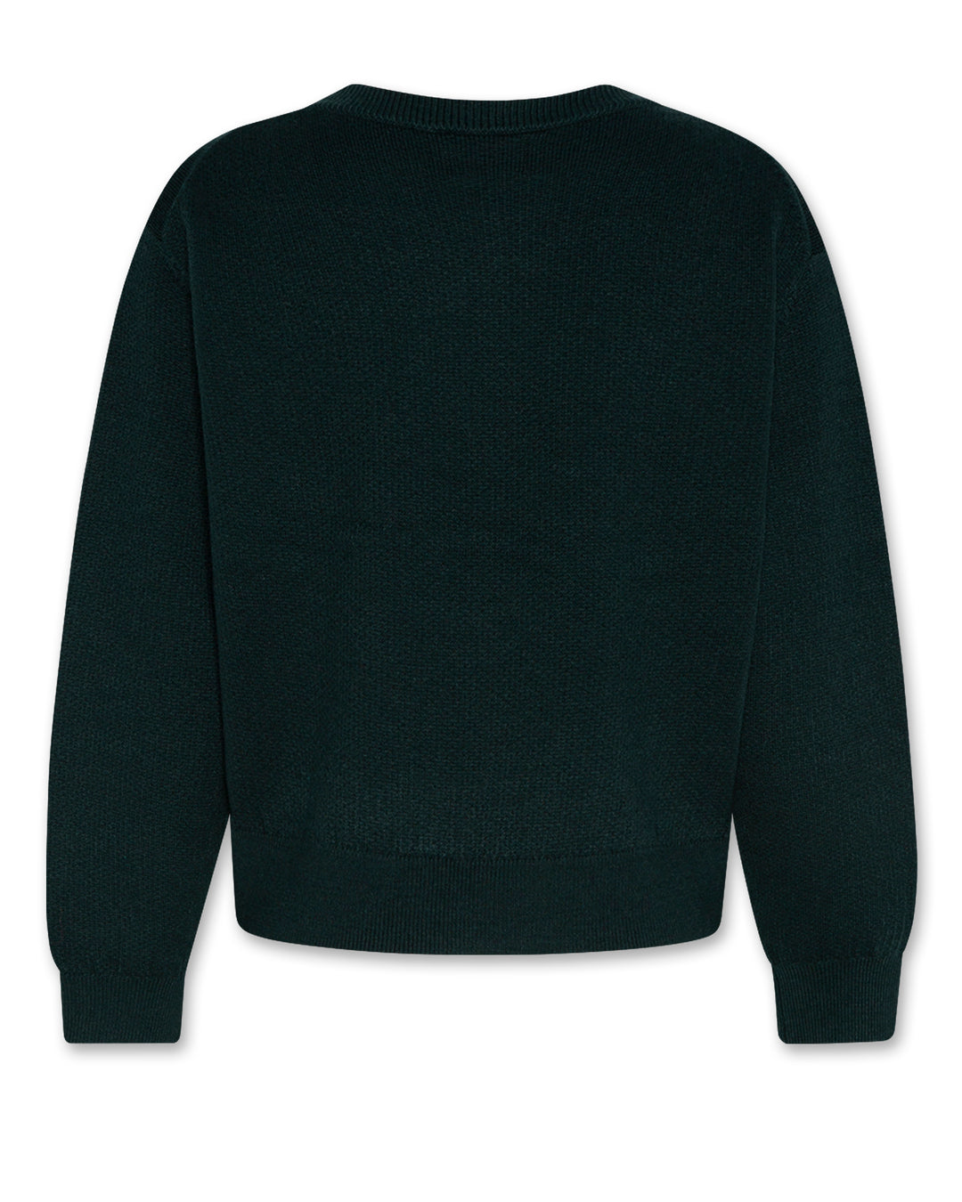 top l/s elly c-neck knit sweater - school green