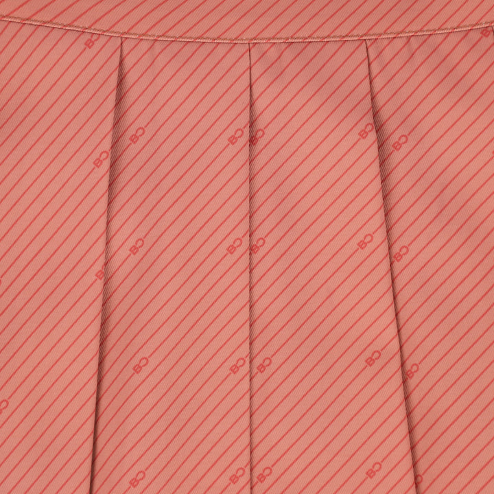 skirt striped logo pleated - mauve