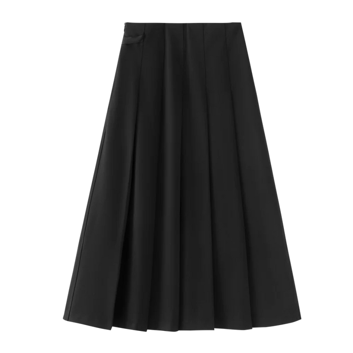 skirt with side strap - black