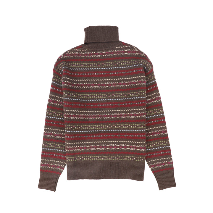 top l/s design chunky turtleneck with logo patch - multi