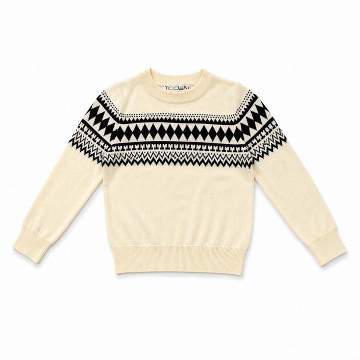 top l/s knit fair isle print - fair isle