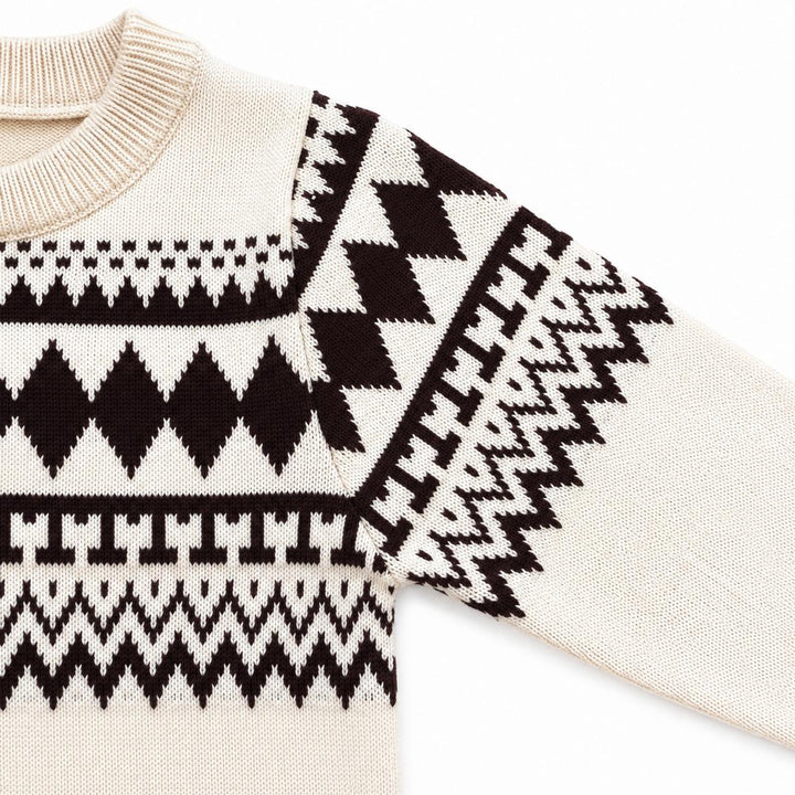 top l/s knit fair isle print - fair isle