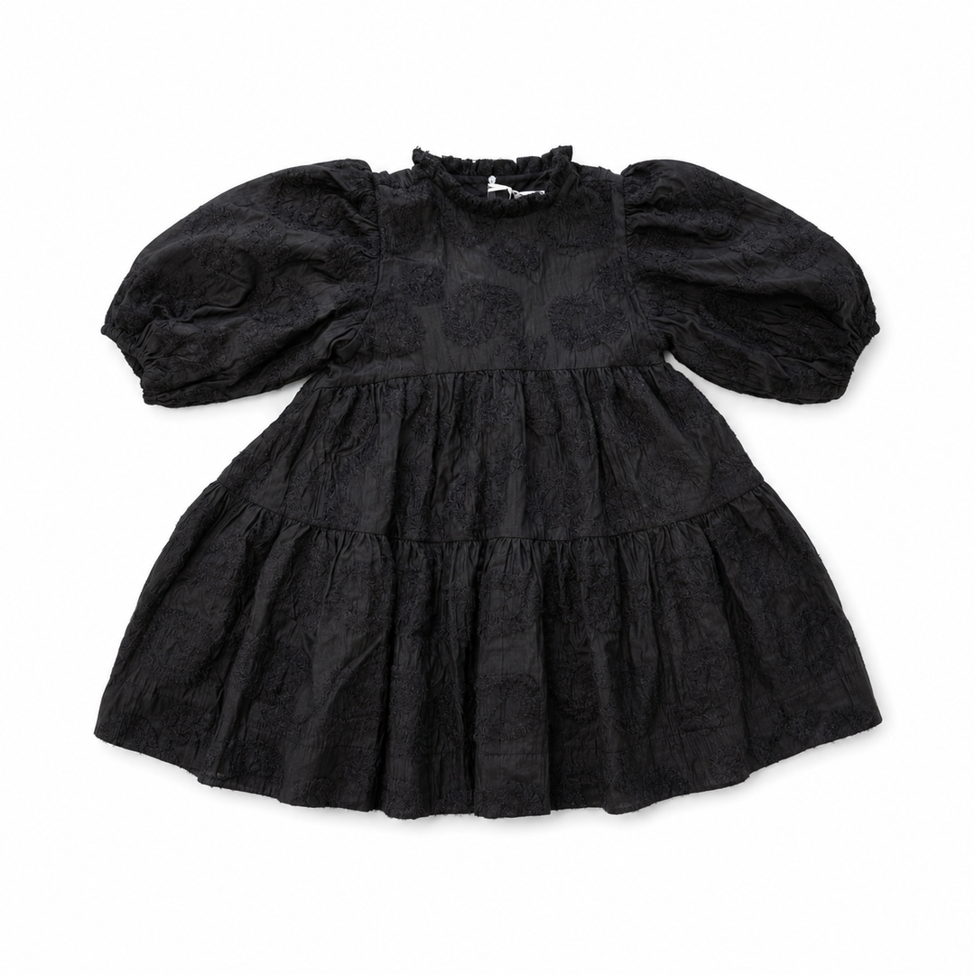 dress amillia textured tiered - black
