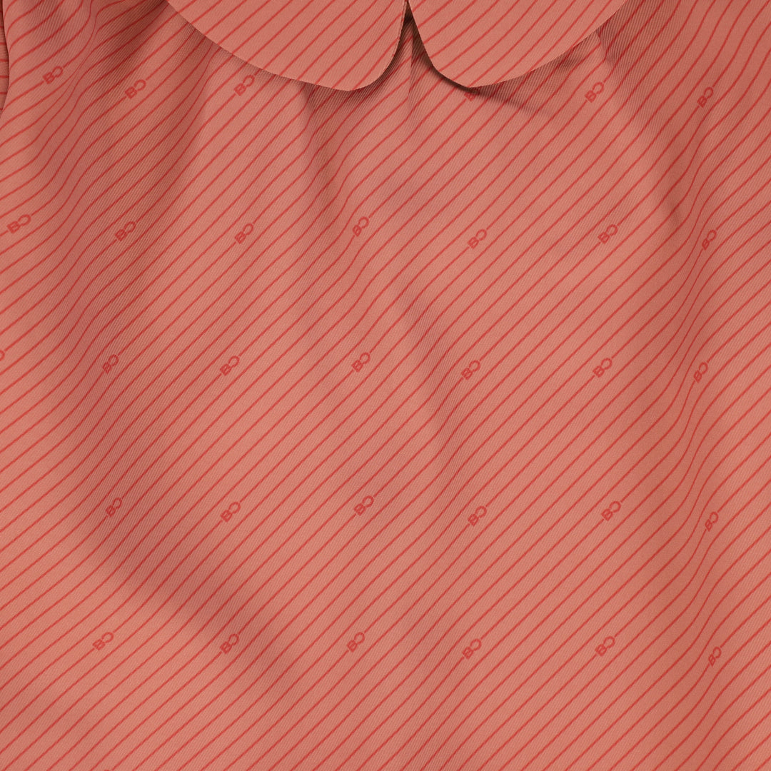 shirt l/s striped logo blouse - mauve