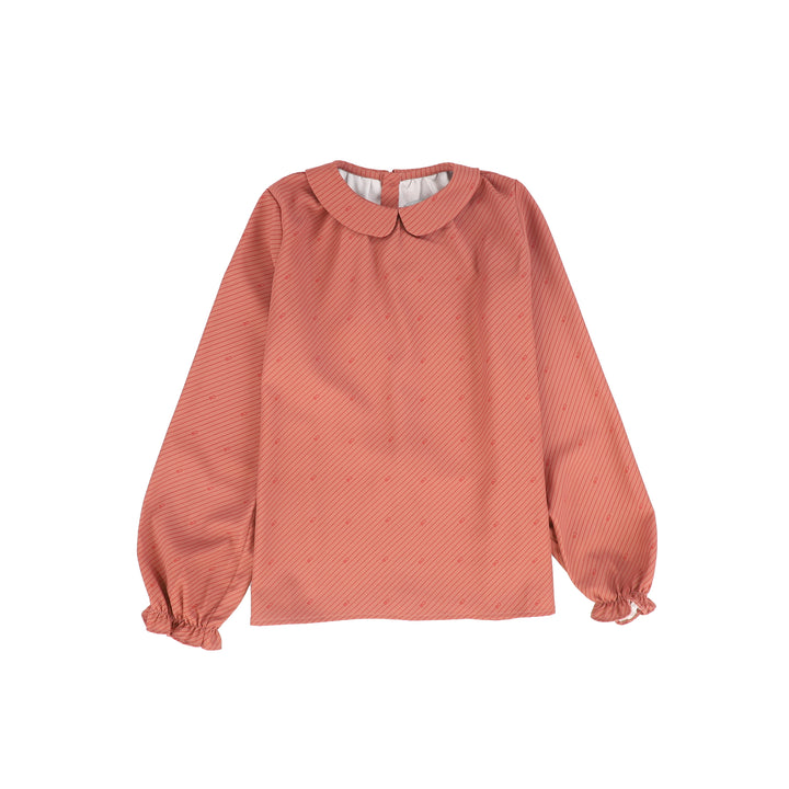 shirt l/s striped logo blouse - mauve