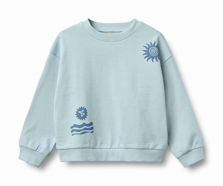 top l/s sun logo sweatshirt - summer sky