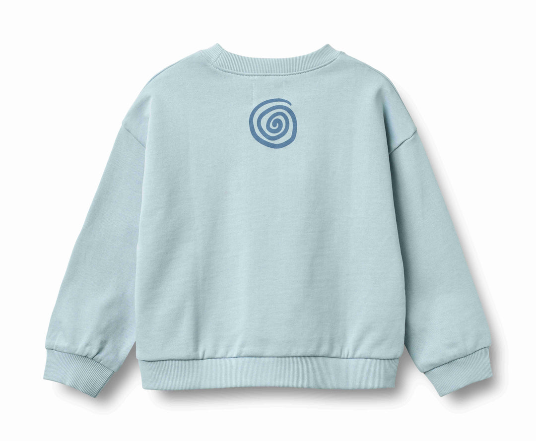 top l/s sun logo sweatshirt - summer sky