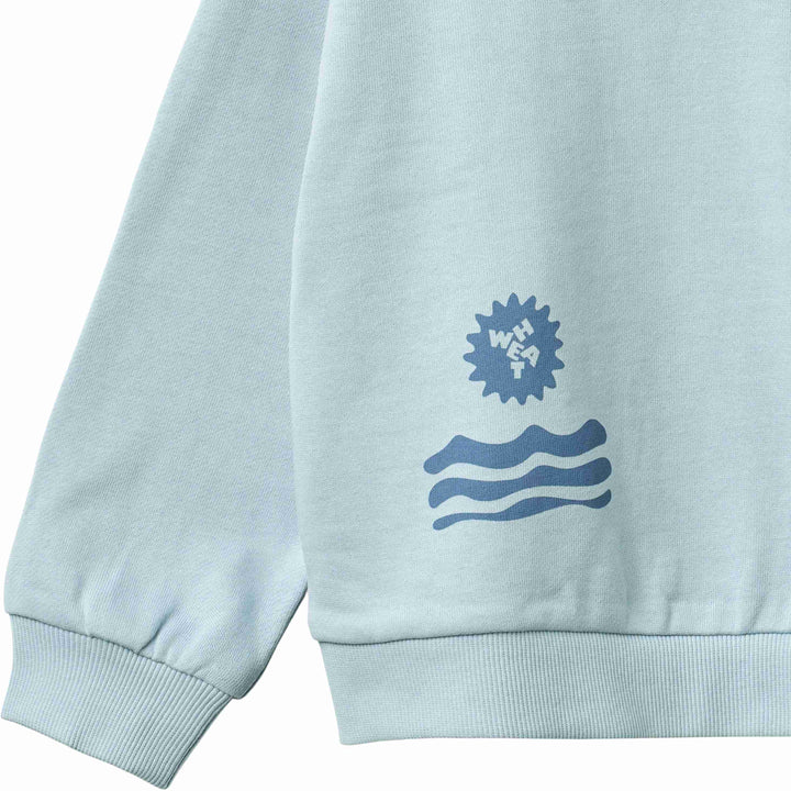 top l/s sun logo sweatshirt - summer sky