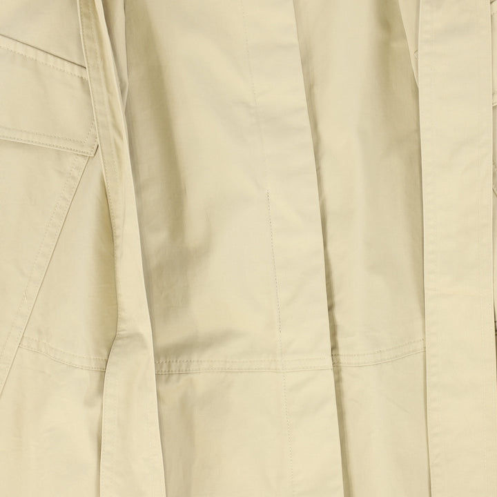 skirt trench style waist tie with side pockets - tan