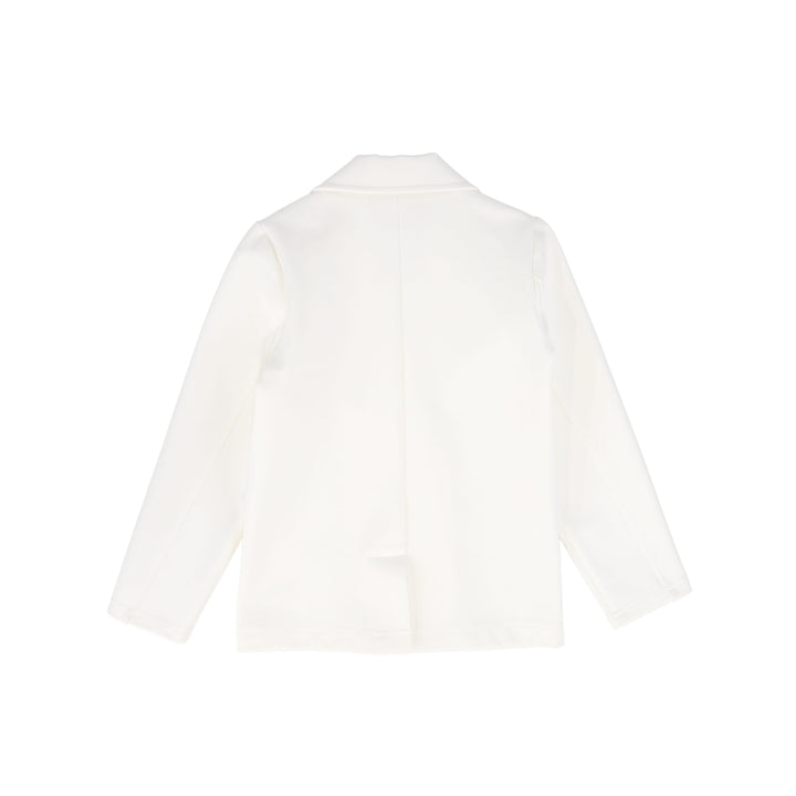 blazer ponti logo pocket - ivory