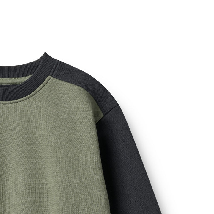 top l/s color block sweatshirt - navy