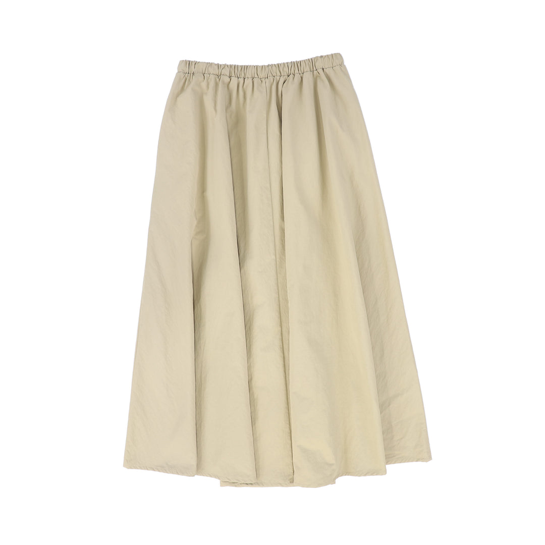 skirt parachute drawstring with zipper pockets - tan