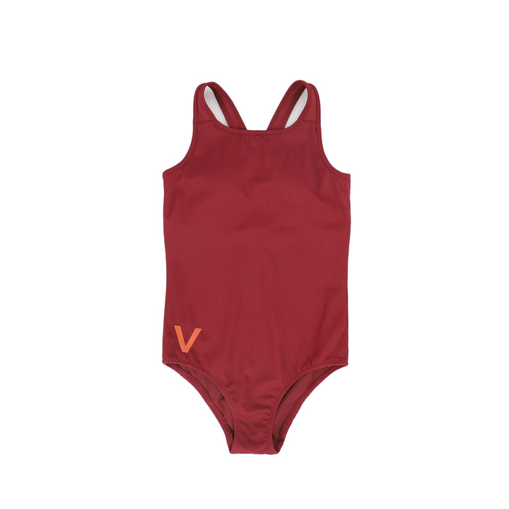 bathing suit ribbed - berry