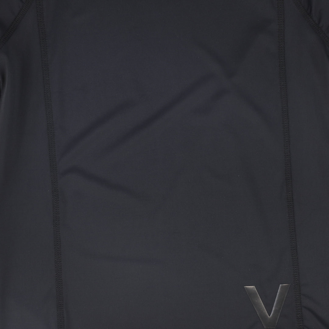 swim skirt v yoke - black