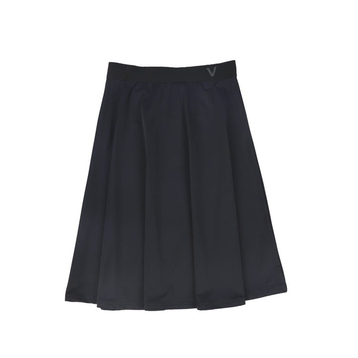 swim skirt logo waist band - black