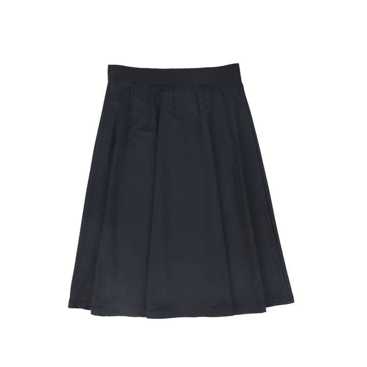 swim skirt logo waist band - black