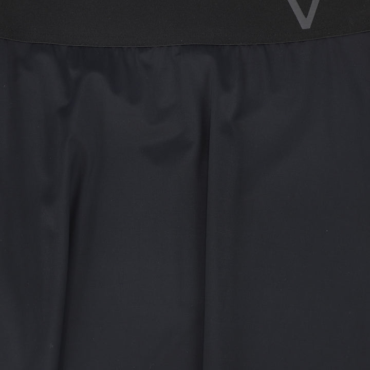 swim skirt logo waist band - black