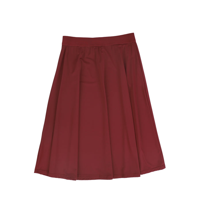 swim skirt logo waist band - berry