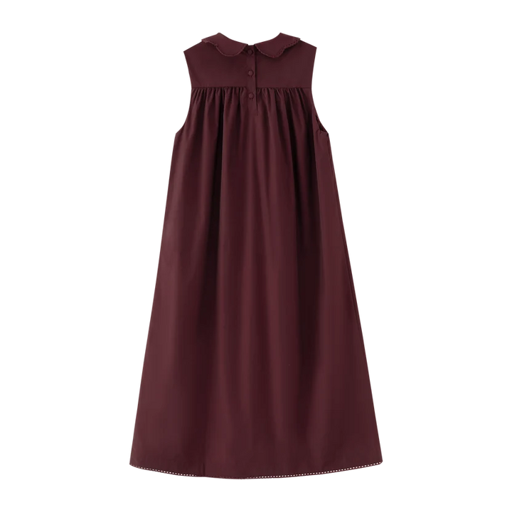 dress high waisted taffeta - burgundy