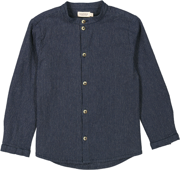 shirt l/s striped button down - blue-0452