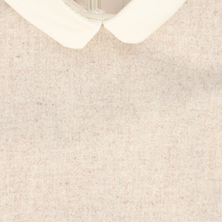 dress marled wool jumper with collar - oatmeal
