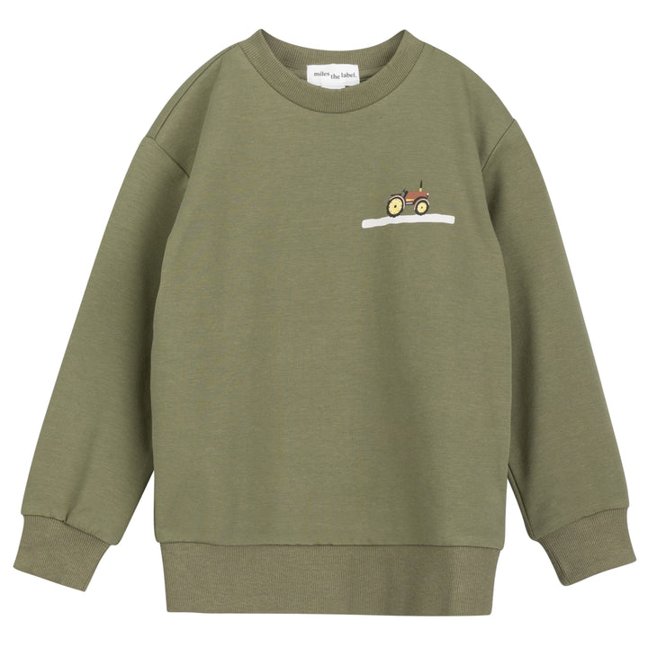 top l/s sweat tractor - green dusty