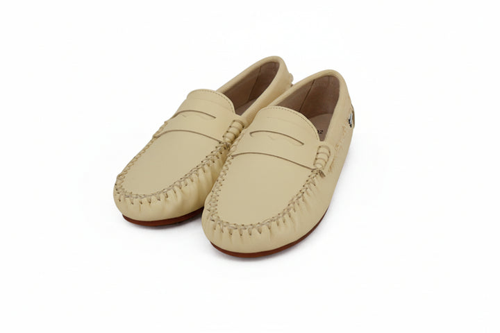 shoes stella frayed edge loafer - light yellow