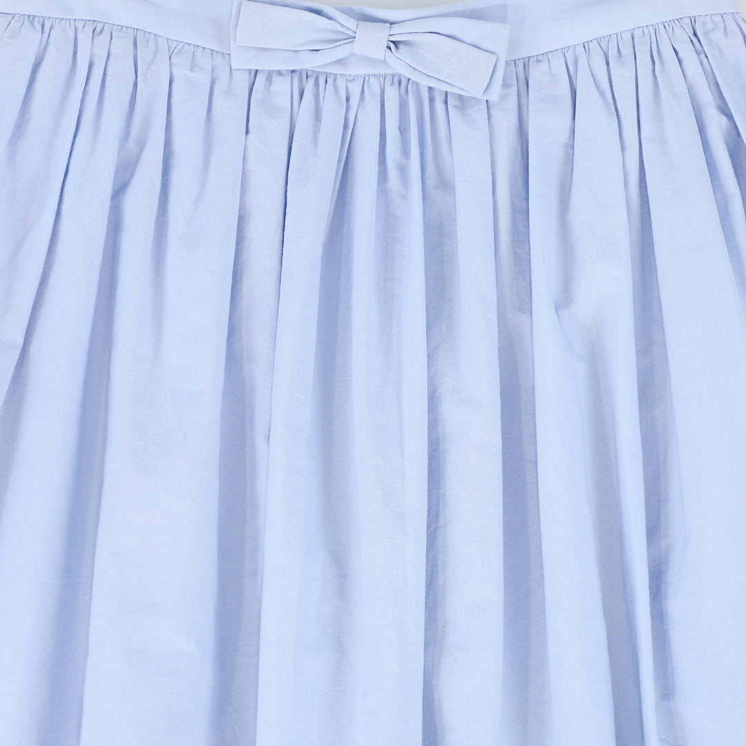 skirt eyelet design - light blue