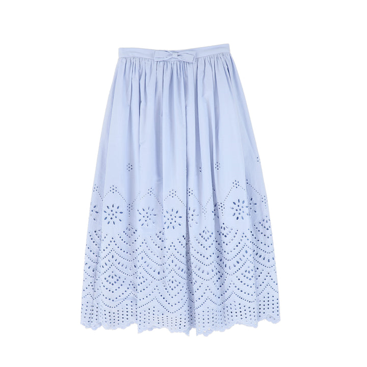 skirt eyelet design - light blue