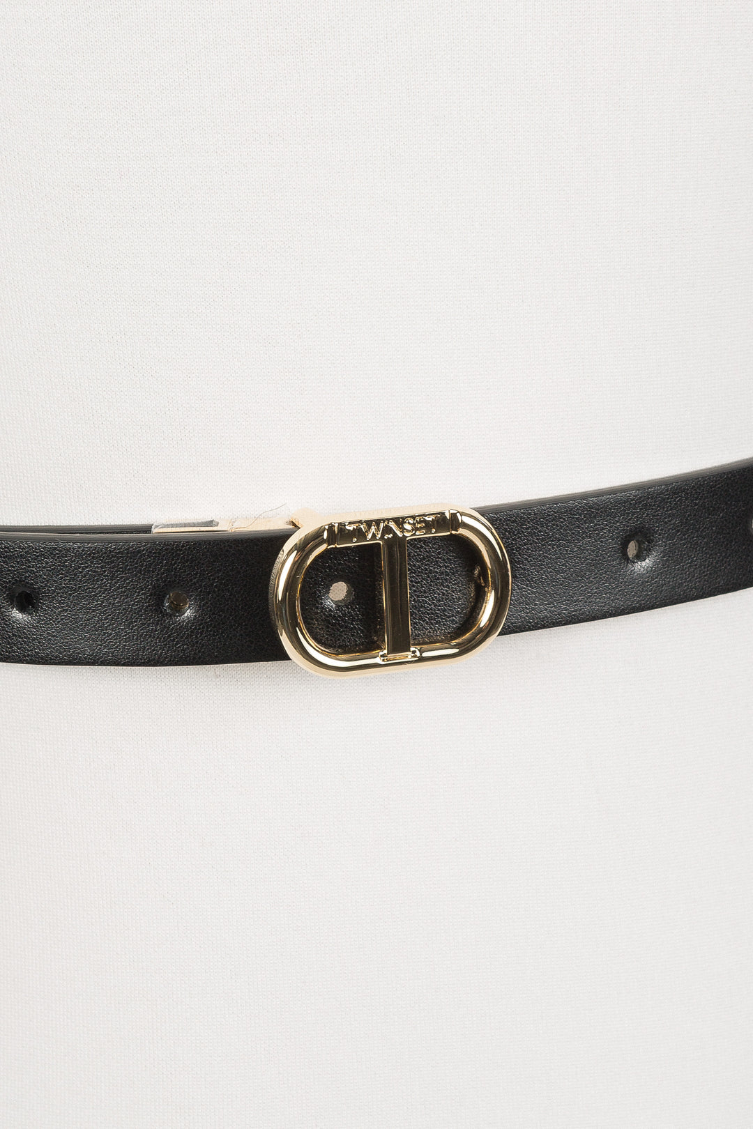 accessories reversible belt with logo - black/milk