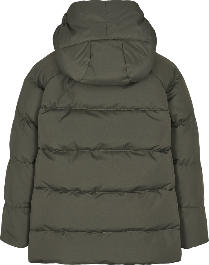 coat down tech puffer - dark moss