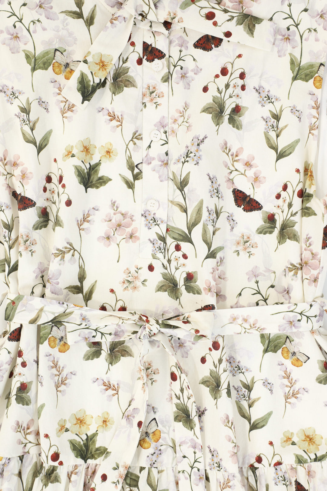 dress floral henley waist tie jumper with cardigan - floral