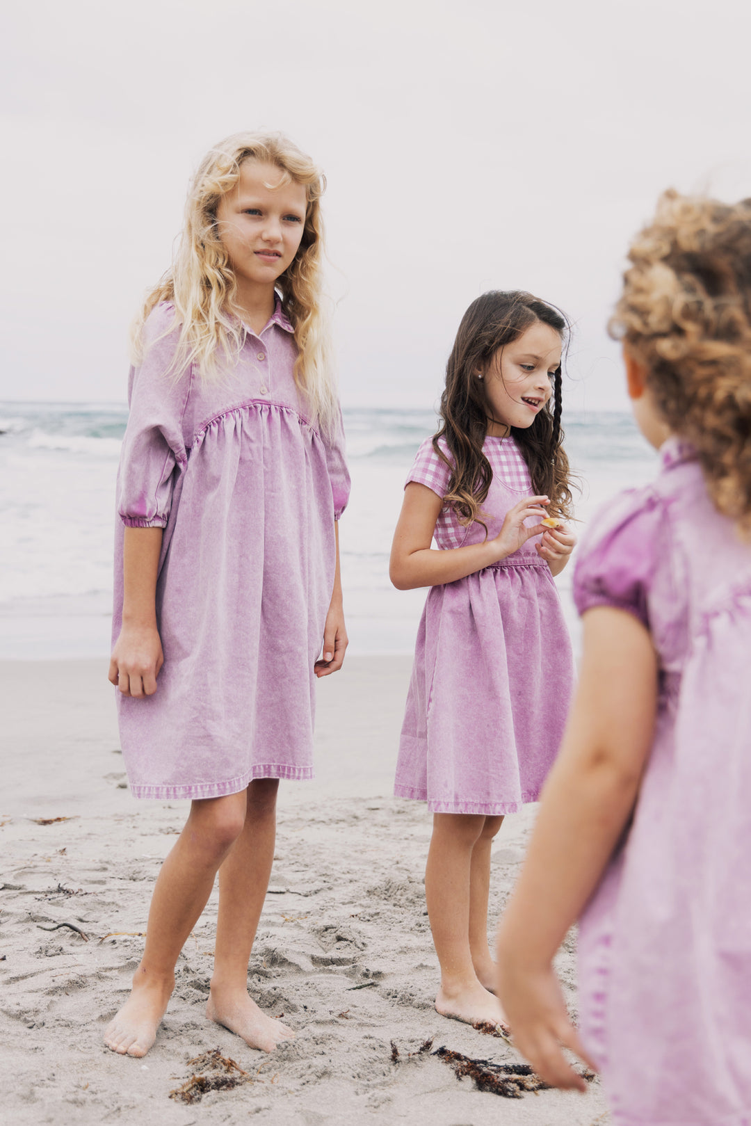 dress denim crossback jumper - mauve denim