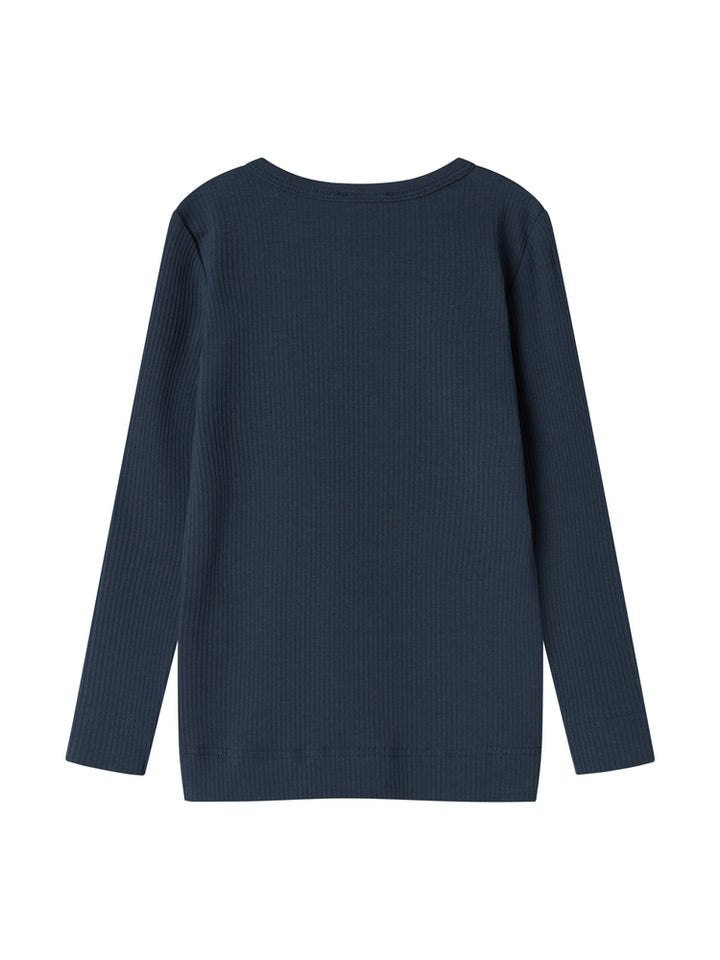 set outfit ribbed henley tee l/s and leggings - pilot navy