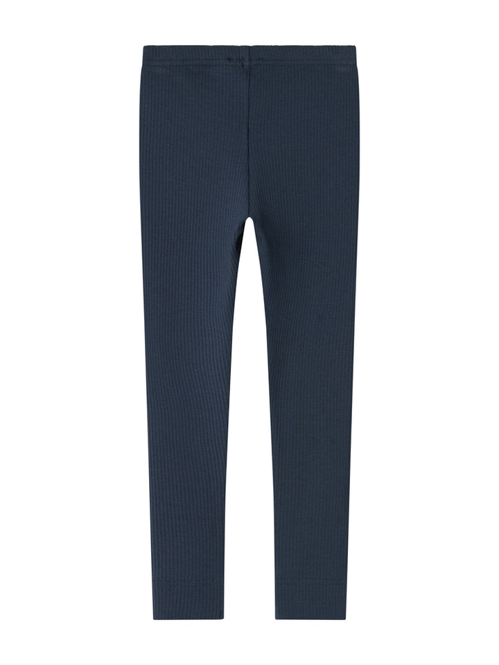 set outfit ribbed henley tee l/s and leggings - pilot navy