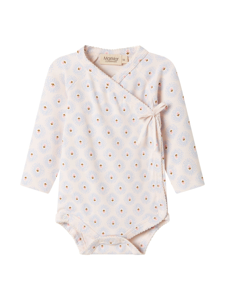 set knit mini tulip print wrap onesie and footie pants with beanie - little tulip