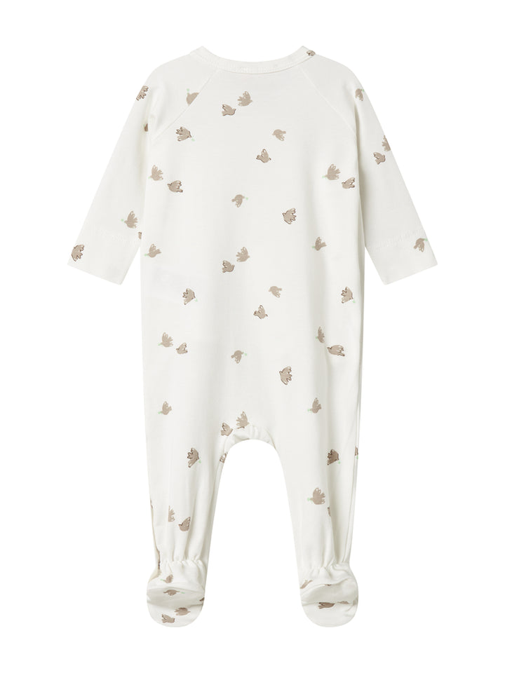 footie dove print wrap with beanie - peace