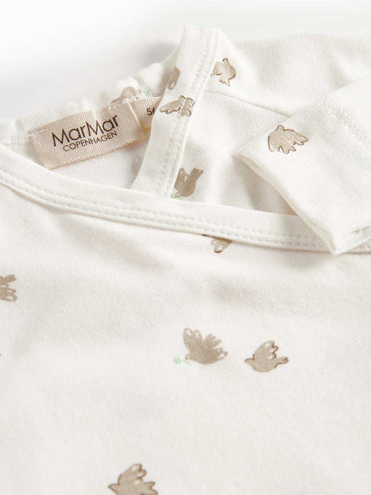 footie dove print wrap with beanie - peace