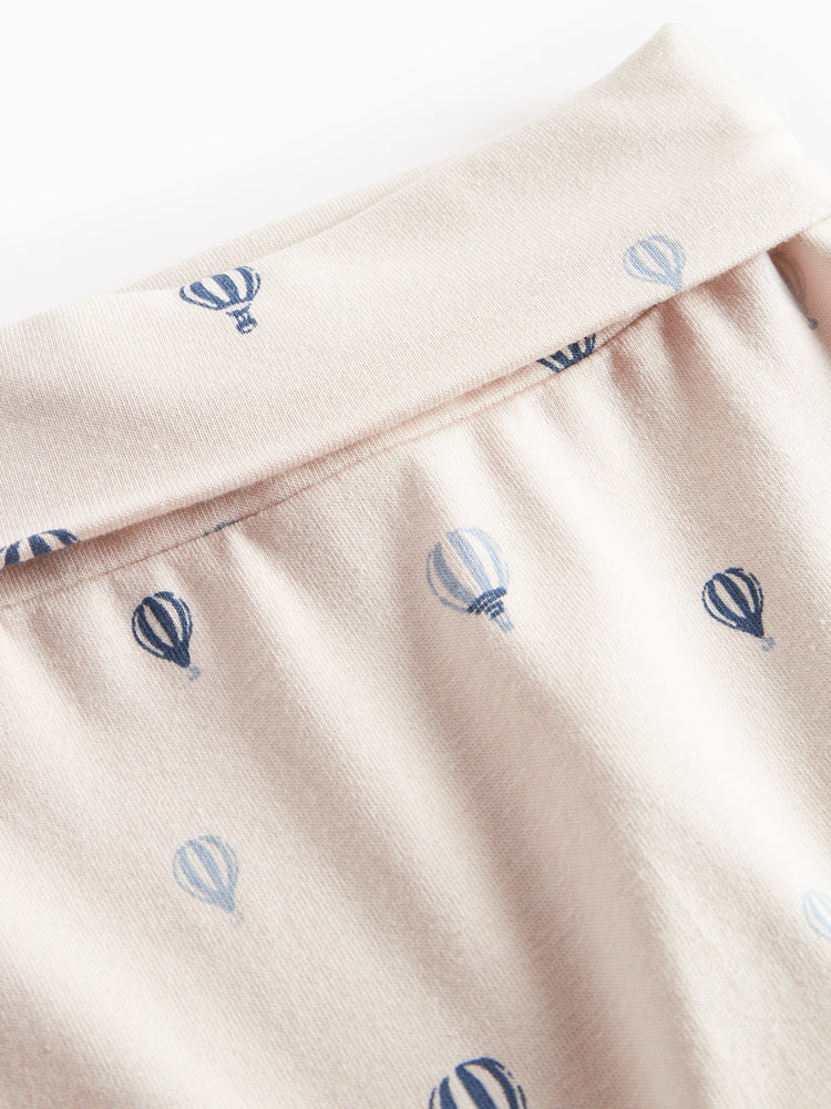 set knit hot air balloon wrap onesie and footie pants with beanie - air balloon