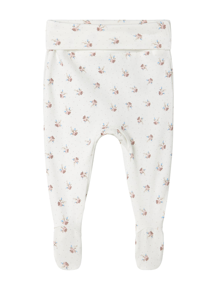 set knit floral print wrap top and footie pants with beanie - little sakura