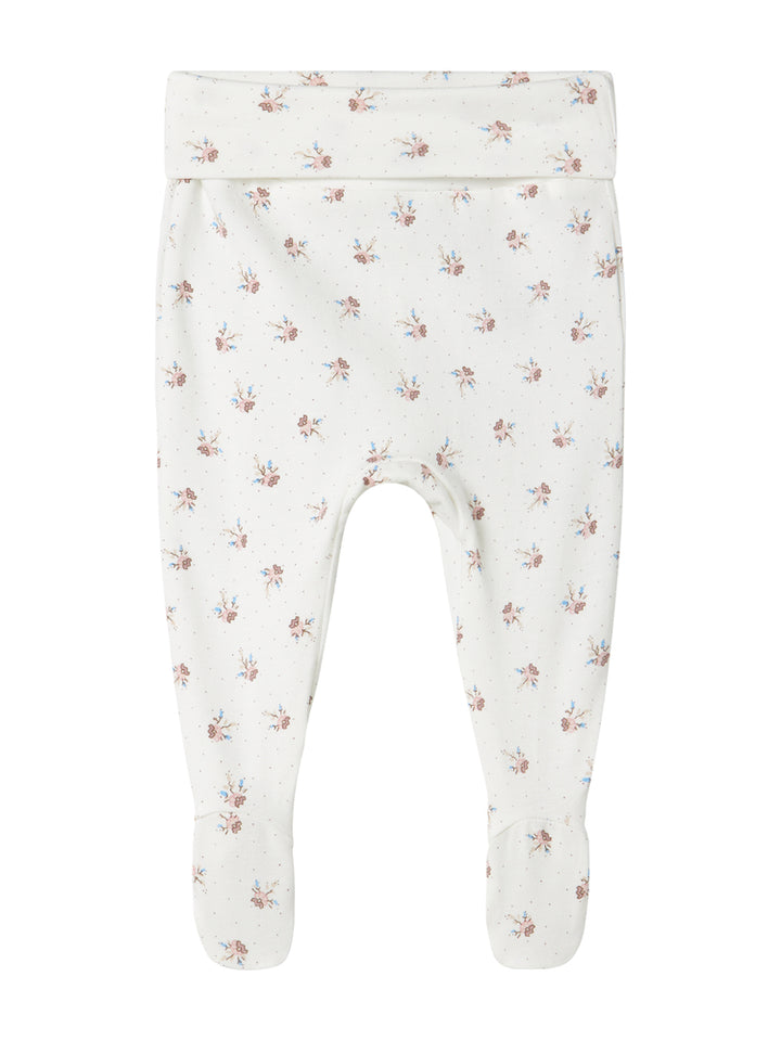 set knit floral print wrap top and footie pants with beanie - little sakura