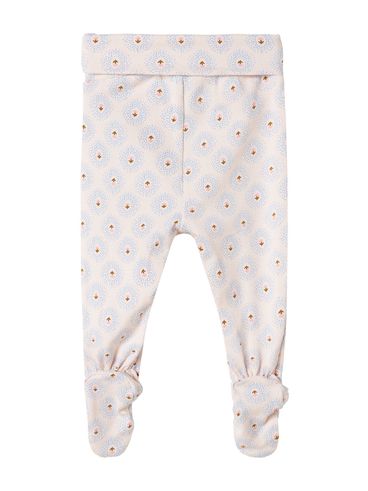 set knit mini tulip print wrap onesie and footie pants with beanie - little tulip