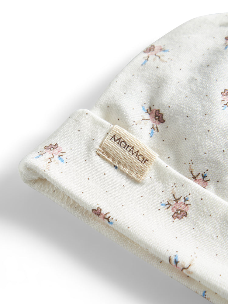 set footie floral print wrap with beanie and blanket - little sakura