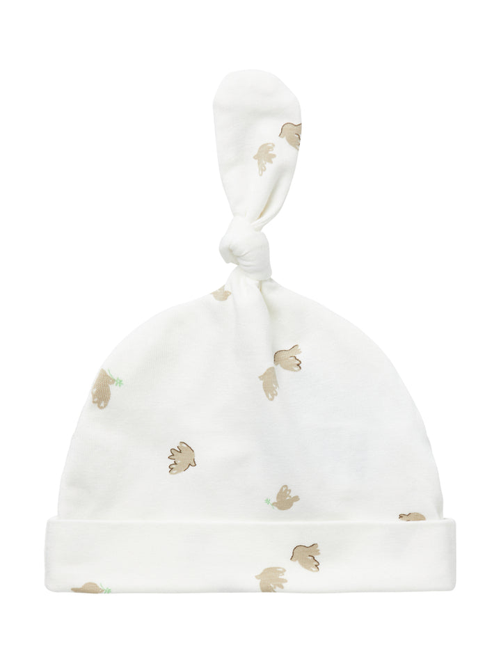 set footie dove print wrap with beanie with blanket - peace