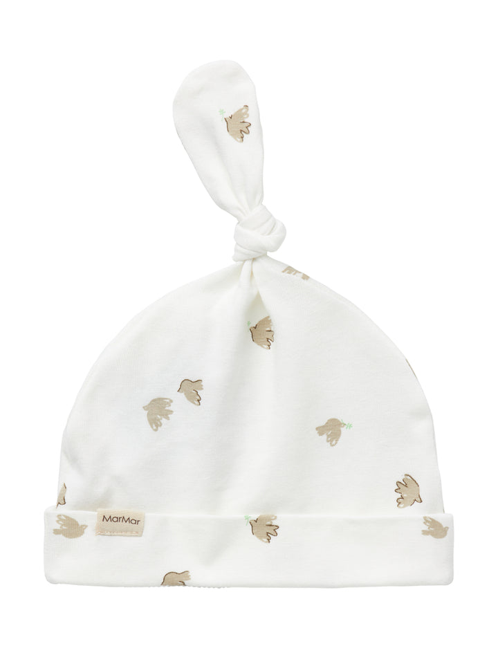 set knit dove print wrap top and footie pants with hat - peace