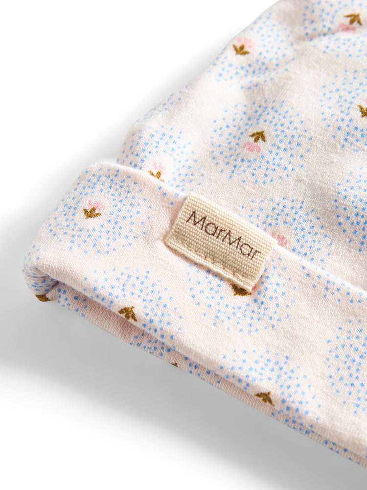 set footie mini tulip print wrap with beanie and blanket - little tulip