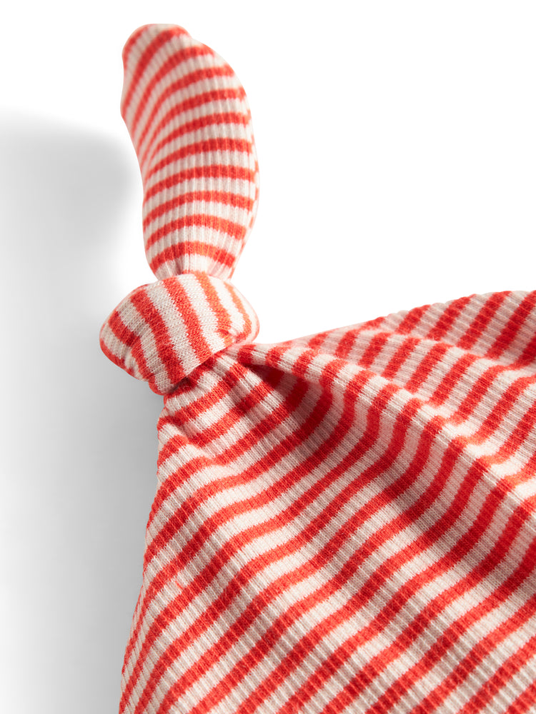 footie striped snap with beanie - red stripe