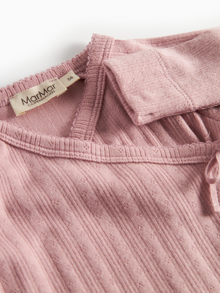 set footie pointelle wrap with beanie and blanket - soft berry